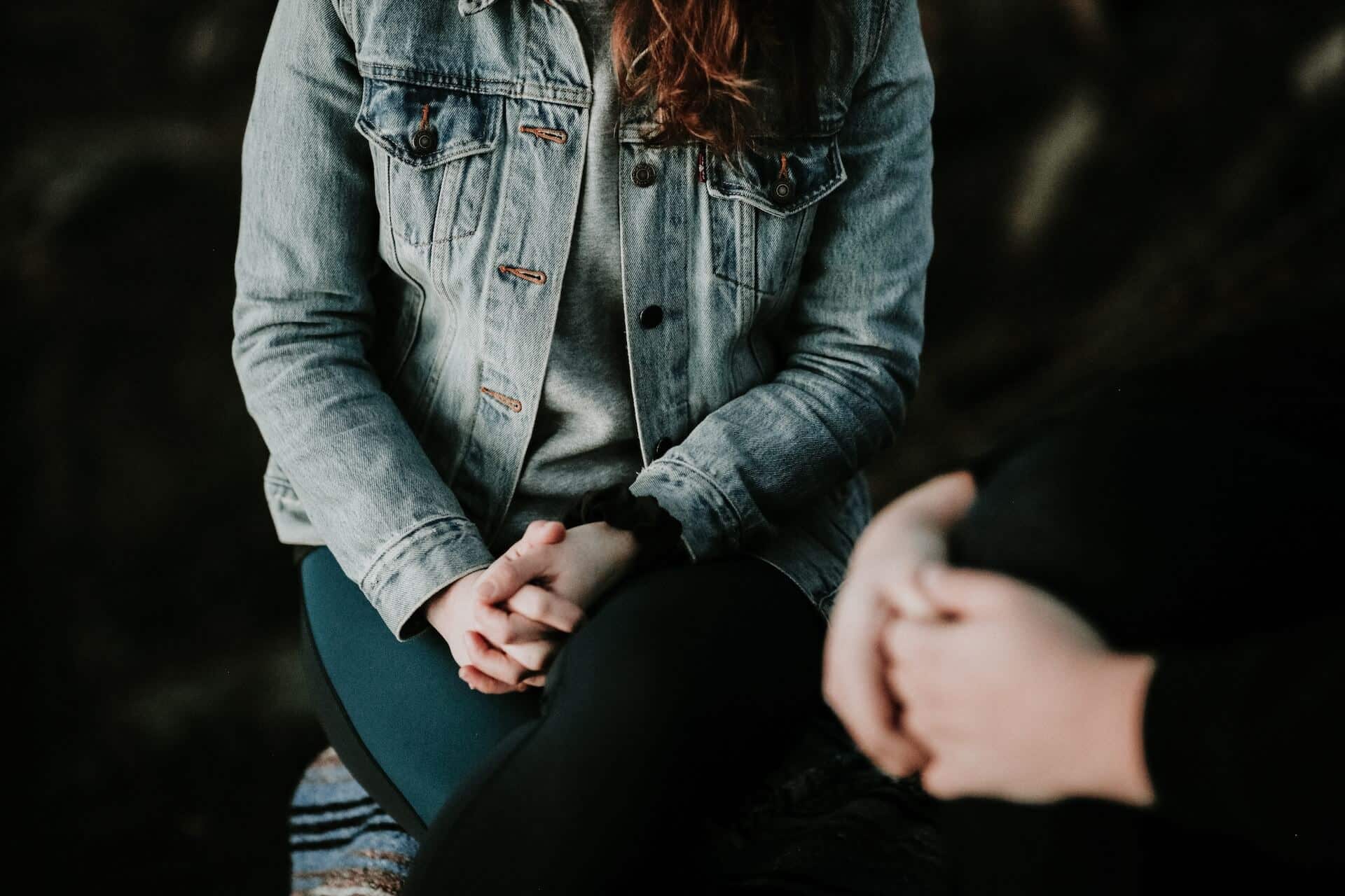 women in denim jacket